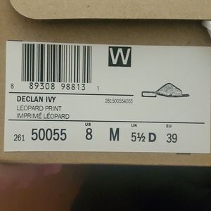 NIB Clarks Declan Ivy Leopard sandals